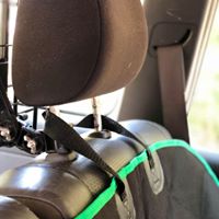 Back Seat car cover with velcro seat belt opening -Cars and SUVs